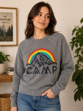🌈 Camp Rainbow Sweatshirt - Gray